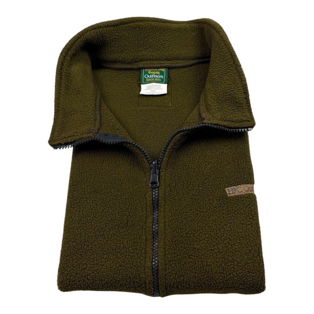 Hudson's Bay Company Outfitters Mens Fleece Vest Olive Green Full Zip Medium